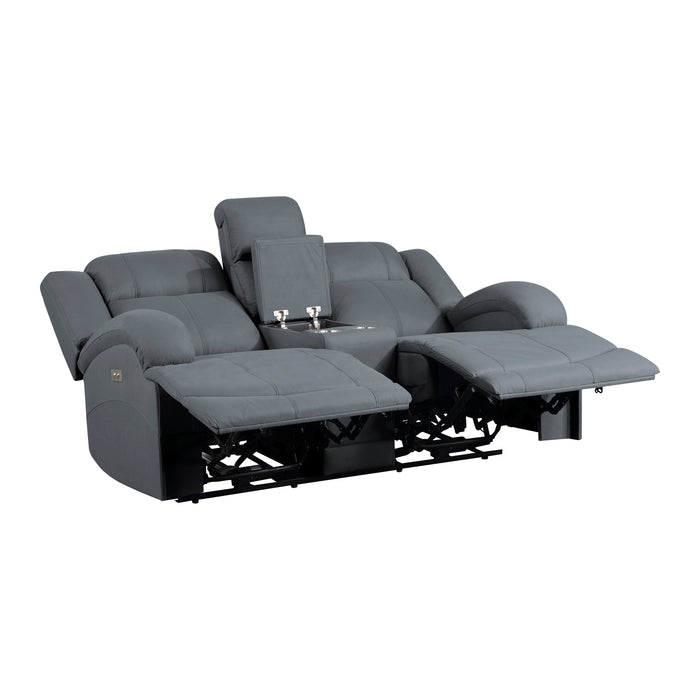 Camryn Power Recliner Loveseat GRAPHITE BLUE