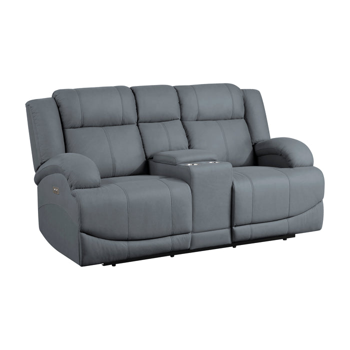 Camryn Power Recliner Loveseat GRAPHITE BLUE