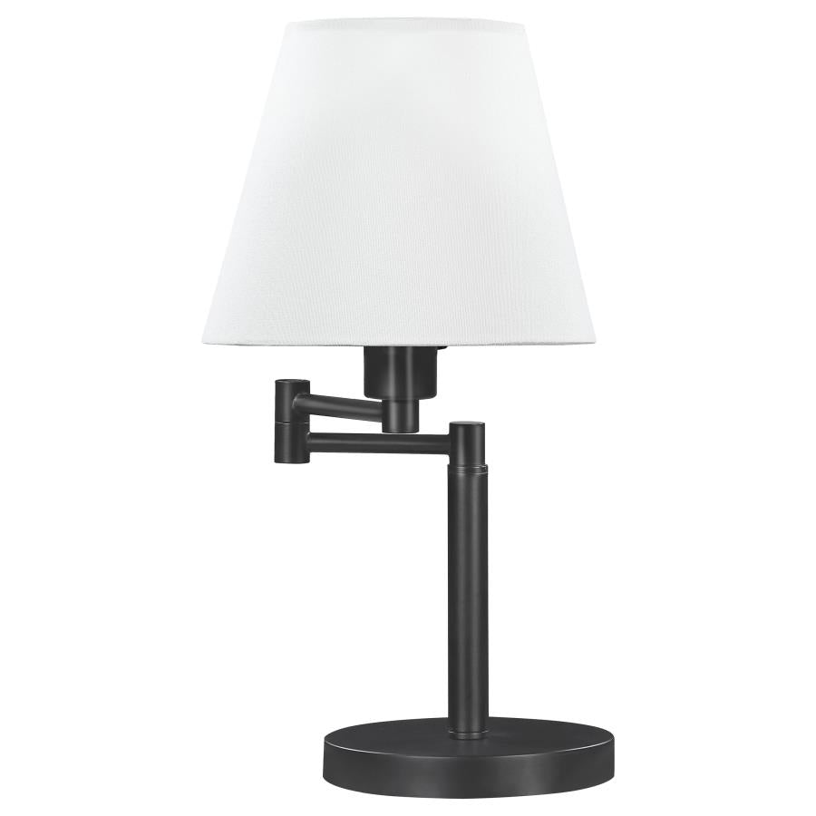 Colombe Rotatable Frame Table Lamp Off White and Matte Black