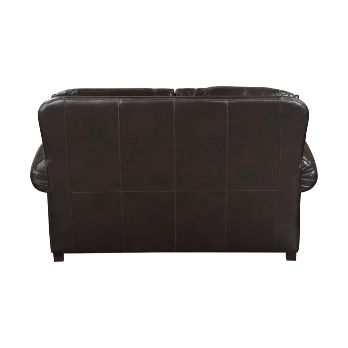 Milford Loveseat DARK BROWN VINYL