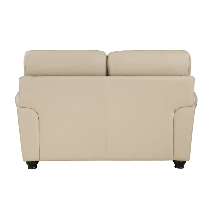 Foxborough Top Grain Leather Loveseat CREAM