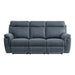 9301bue-3-double-reclining-sofa-with-center-drop-down-cup-holders