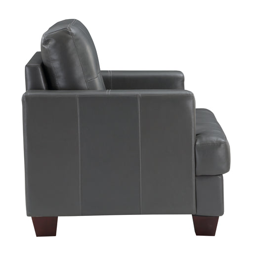 hinsall-loveseat-brown-vinyl