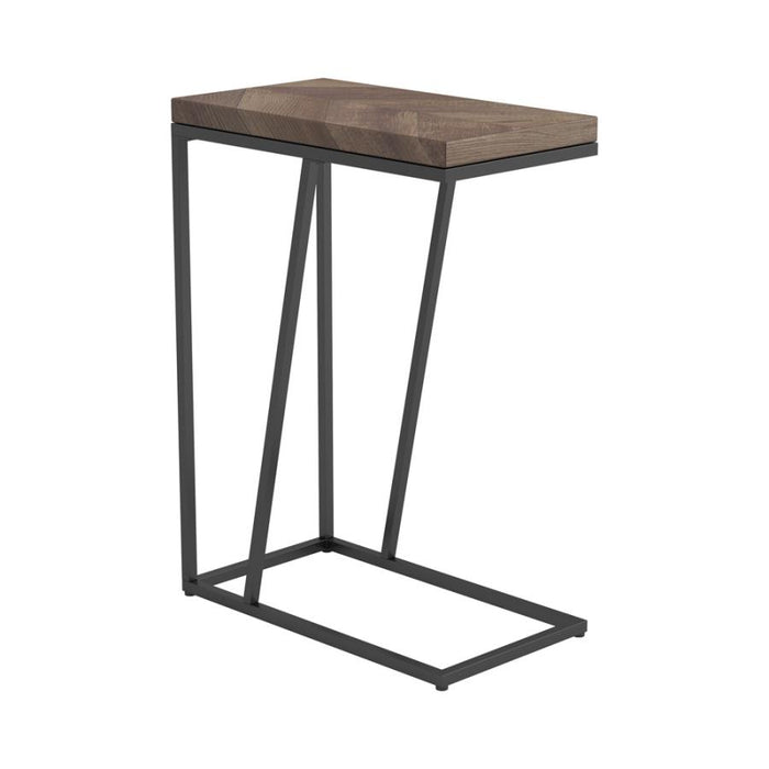 Sergio Chevron Rectangular Accent Table Tobacco