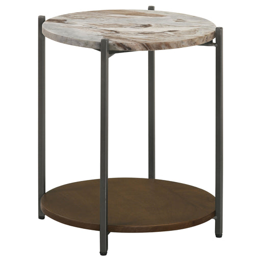 noemie-round-accent-table-with-marble-top-white-and-gunmetal