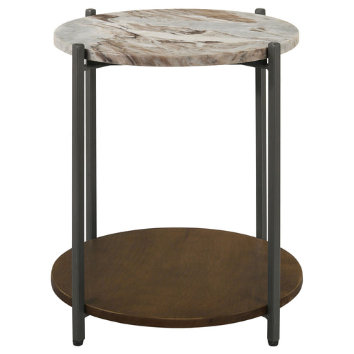 noemie-round-accent-table-with-marble-top-white-and-gunmetal