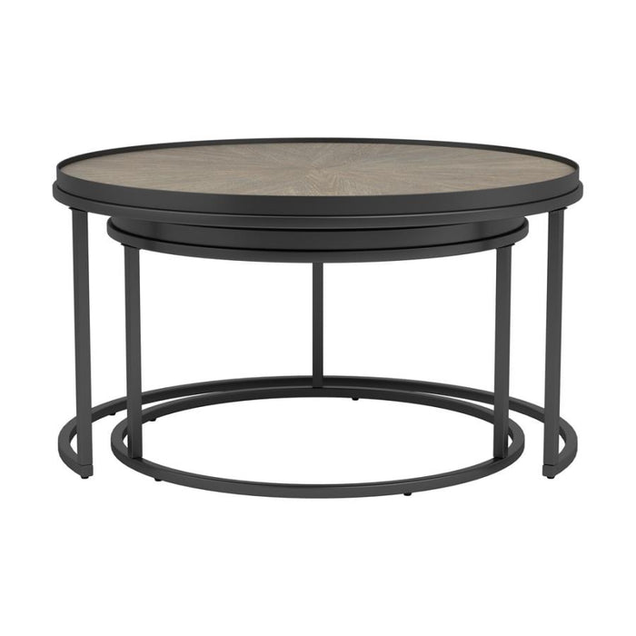 Rodrigo 2-piece Round Nesting Tables Weathered El