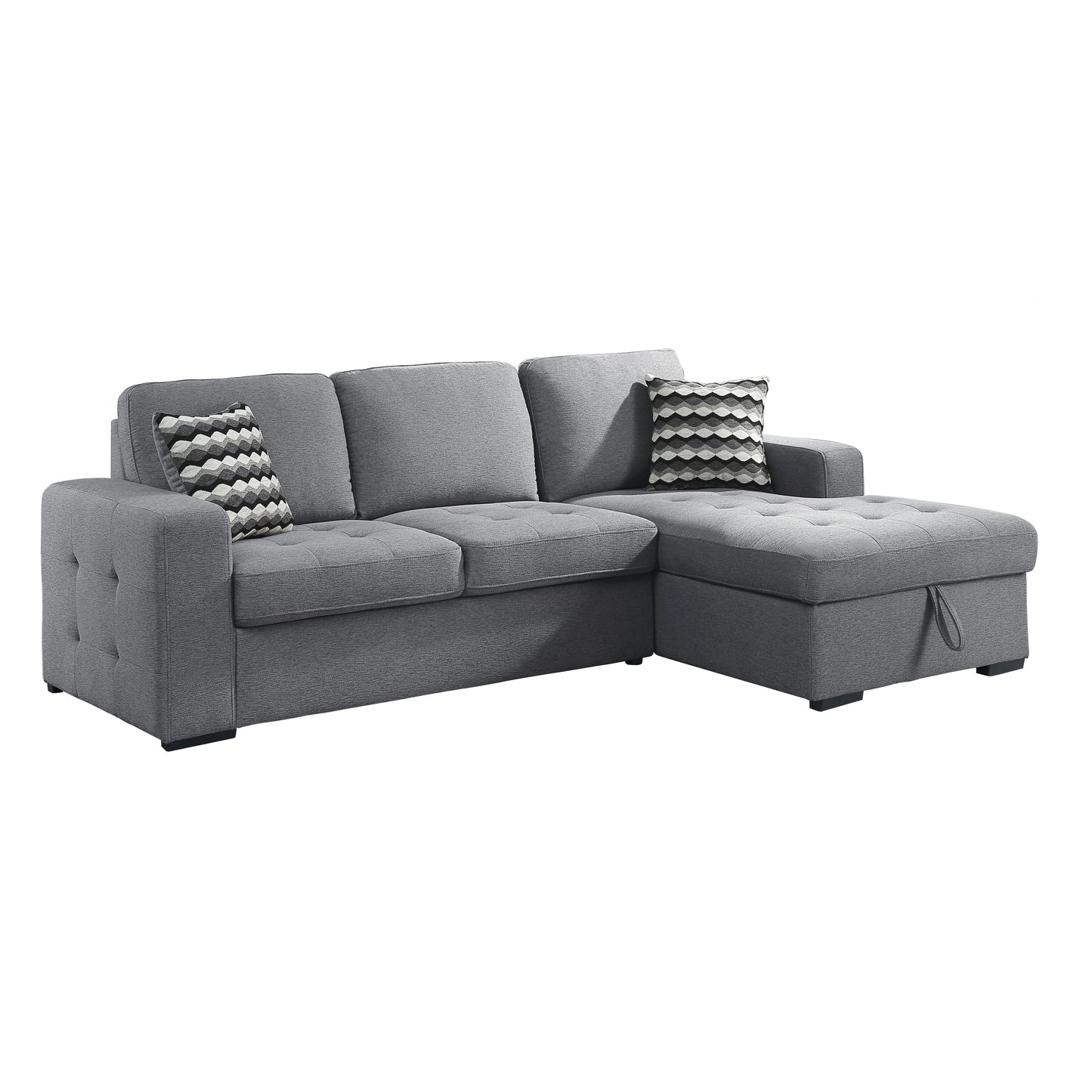 Soloman 2-Piece Sectional W/ Hidden Storage & Right Chaise Only