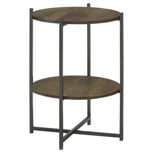 axel-round-accent-table-with-open-shelf-natural-and-gunmetal
