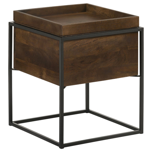 ondrej-square-accent-table-with-removable-top-tray-dark-brown-and-gunmetal