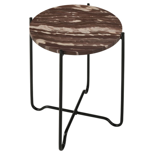 latifa-round-accent-table-with-marble-top-red-and-black