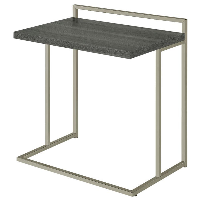 Dani Rectangular Snack Table with Metal Base GREY