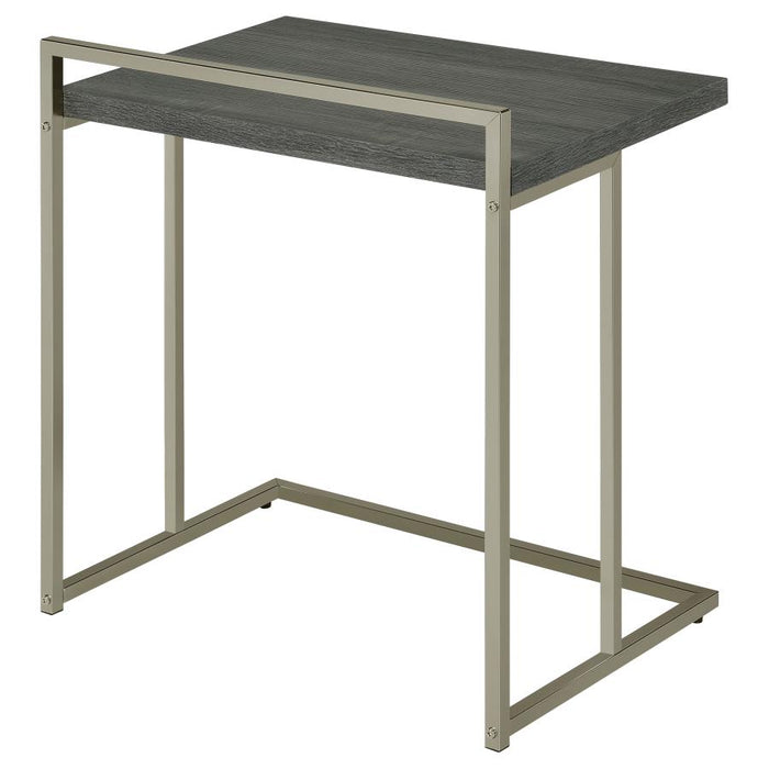 Dani Rectangular Snack Table with Metal Base GREY