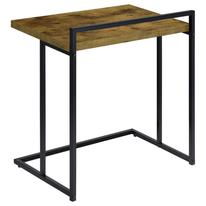 Dani Rectangular Snack Table with Metal Base NUTMEG