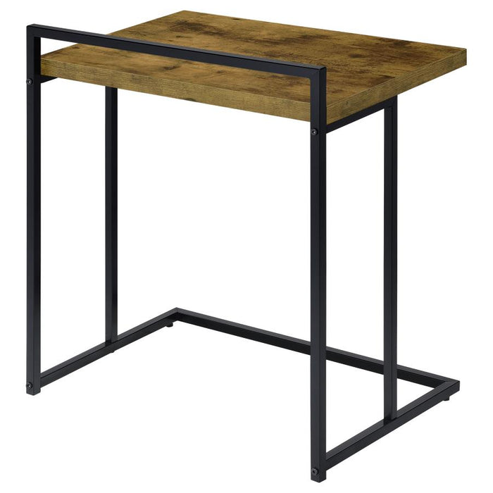 Dani Rectangular Snack Table with Metal Base NUTMEG