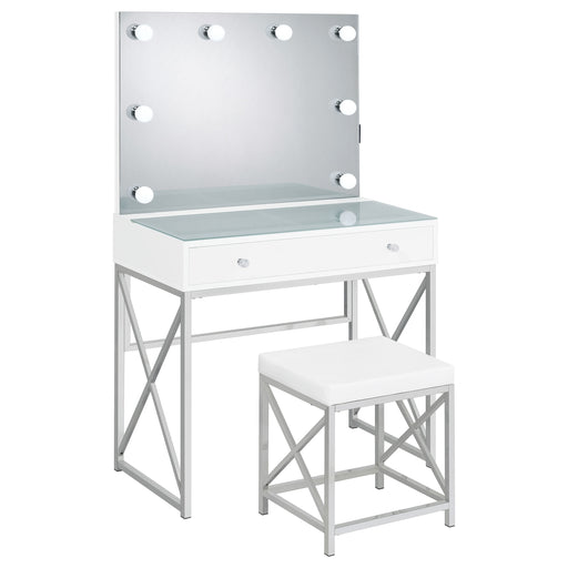 white-chrome-vanity-set