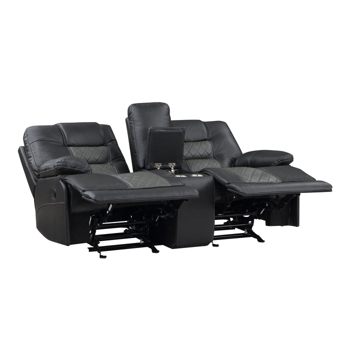 Fabian Recliner Loveseat DARK GREY