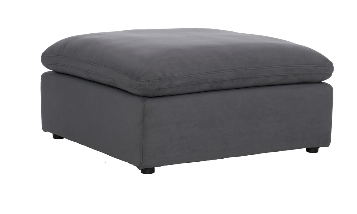 Guthrie Feather Down Ottoman GREY MICROFIBER