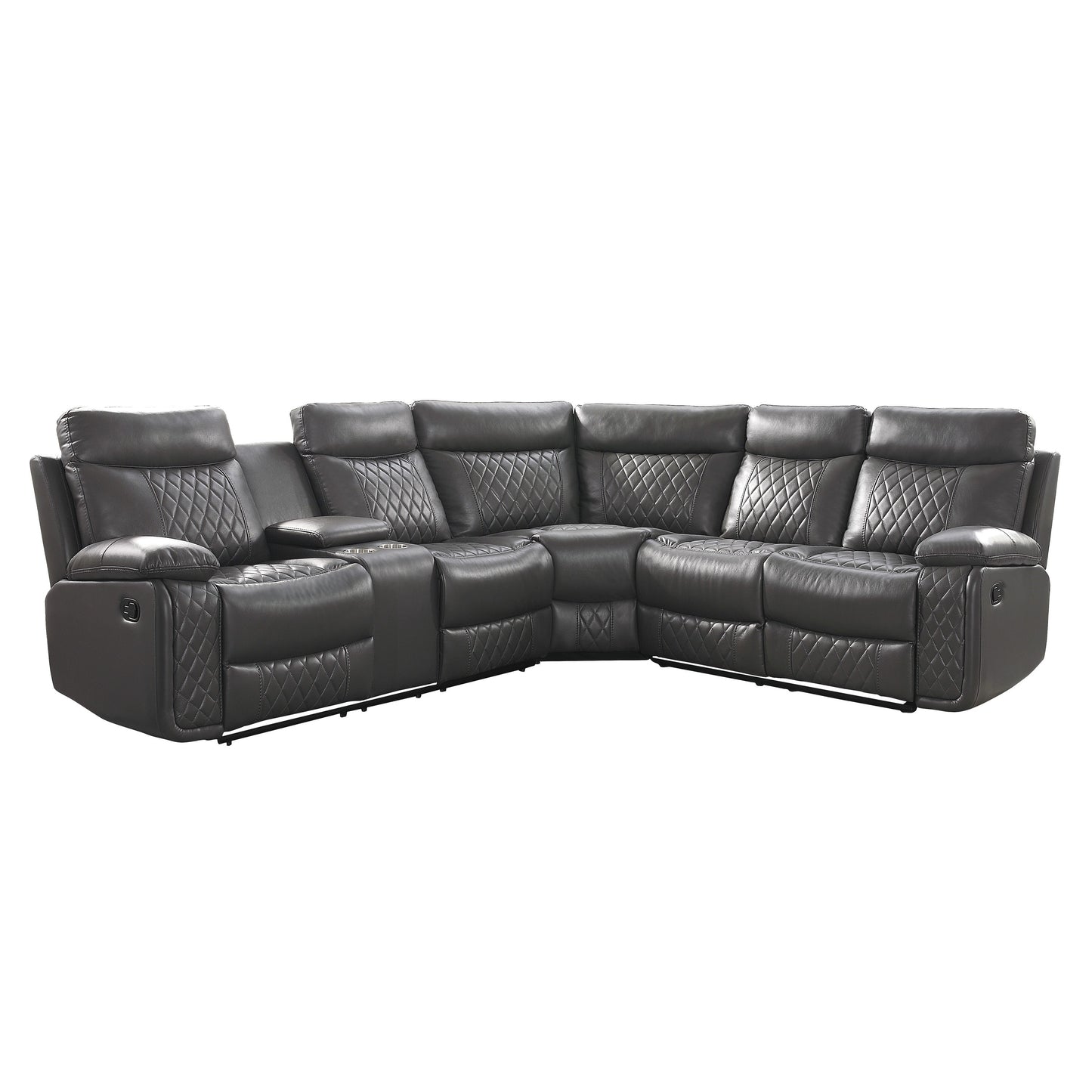 Socorro 3-Piece Reclining Sectional with Left Console GREY ONLY