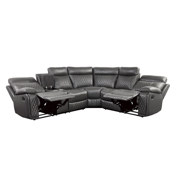 Socorro 3-Piece Reclining Sectional with Left Console GREY ONLY