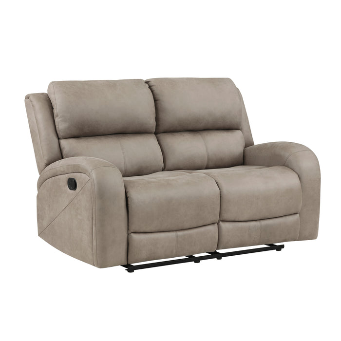 BR Microfiber Recliner Loveseat BROWN