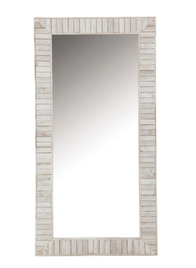 Pino Rectangular Wall Mirror White