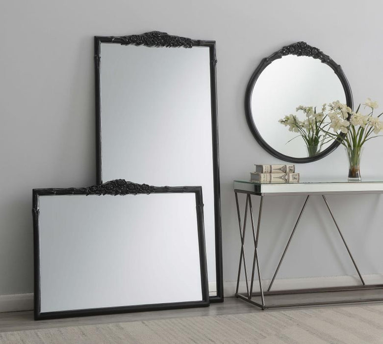 Sylvie Round Wall Mirror BLACK