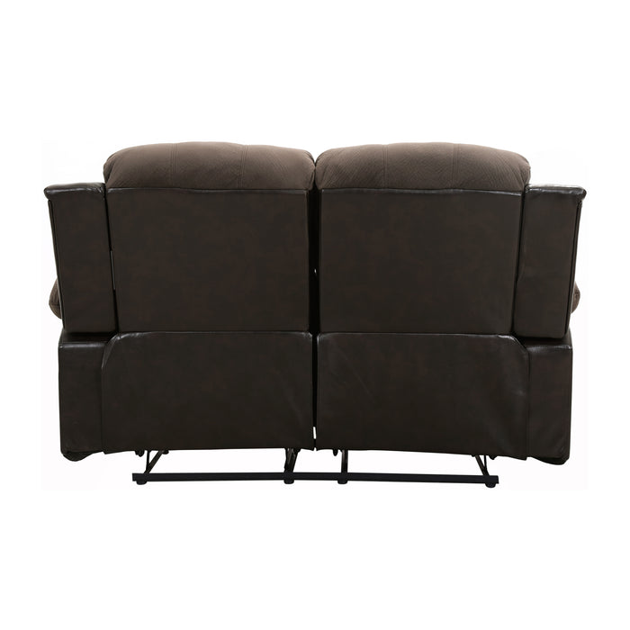 Cranley Recliner Loveseat BROWN MICROFIBER