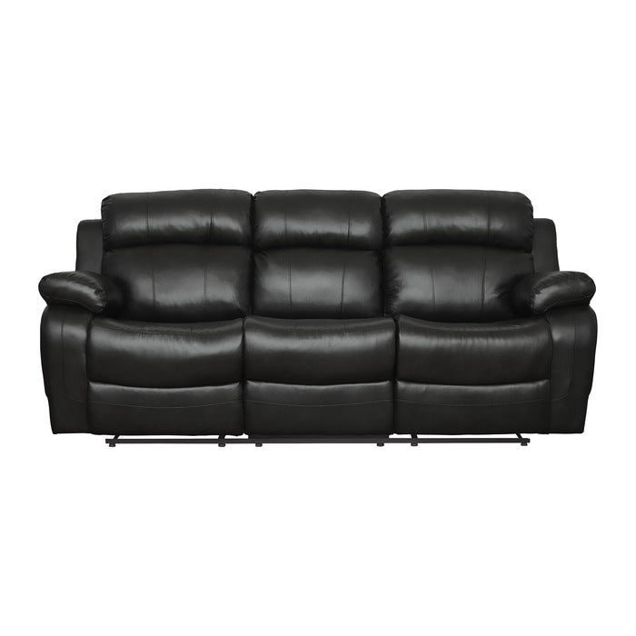 Marille Double Reclining Sofa in Black