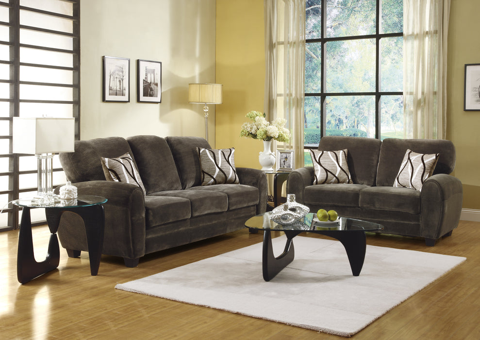 Rubin Loveseat CHOCOLATE MICROFIBER