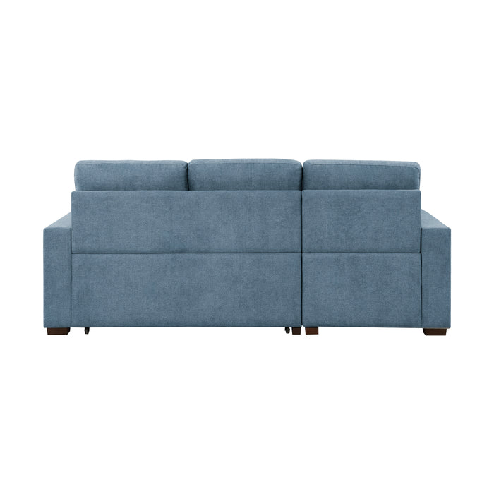 #Waitsfield Sectional w/Sleeper & Storage LAF BLUE