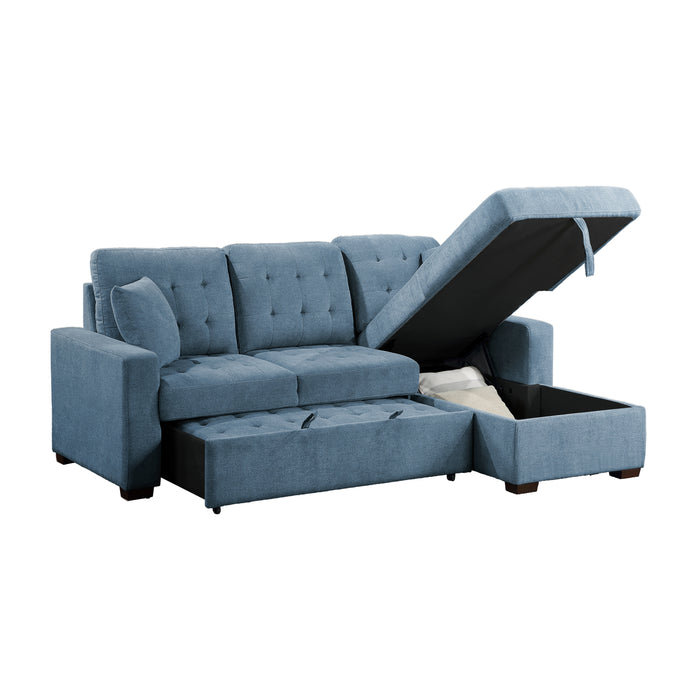 #Waitsfield Sectional w/Sleeper & Storage RAF BLUE