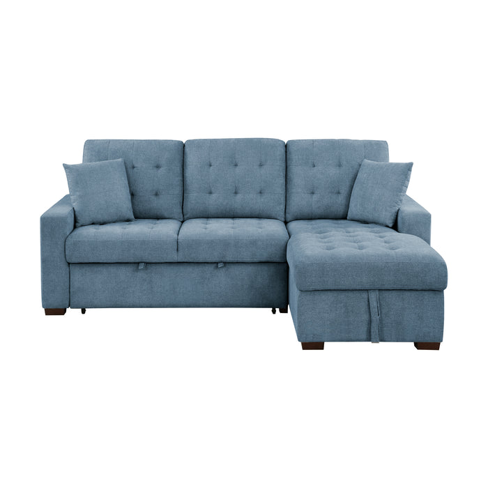 #Waitsfield Sectional w/Sleeper & Storage RAF BLUE