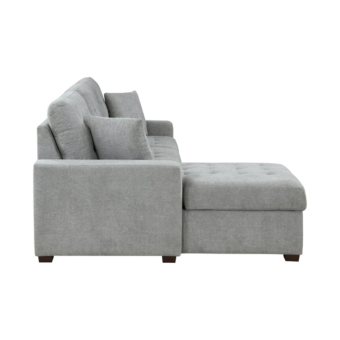 #Waitsfield Sectional w/Sleeper & Storage LAF GREY