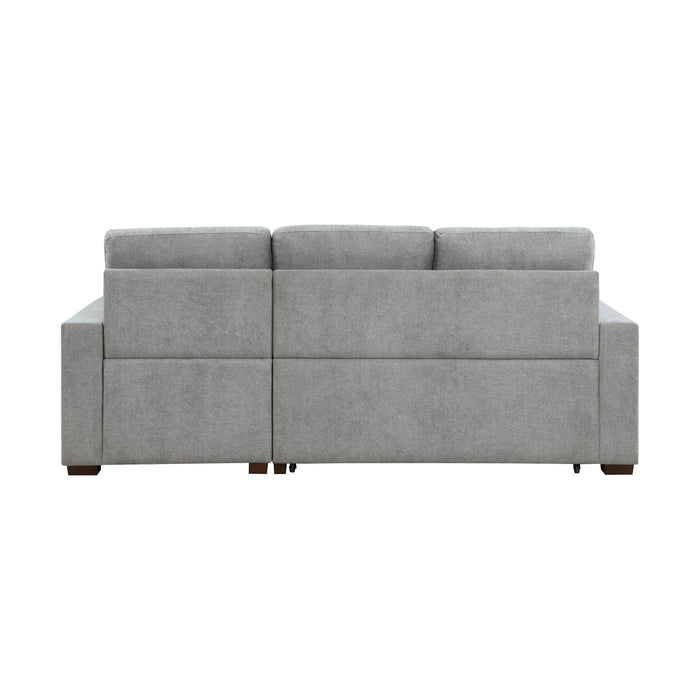 #Waitsfield Sectional w/Sleeper & Storage RAF GREY