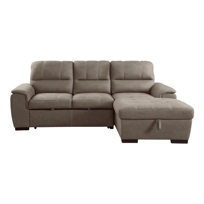 Andes 2-Pcs Sectional w/ Pull-out Bed & RAF ONLY w/ Hidden Storage TAUPE