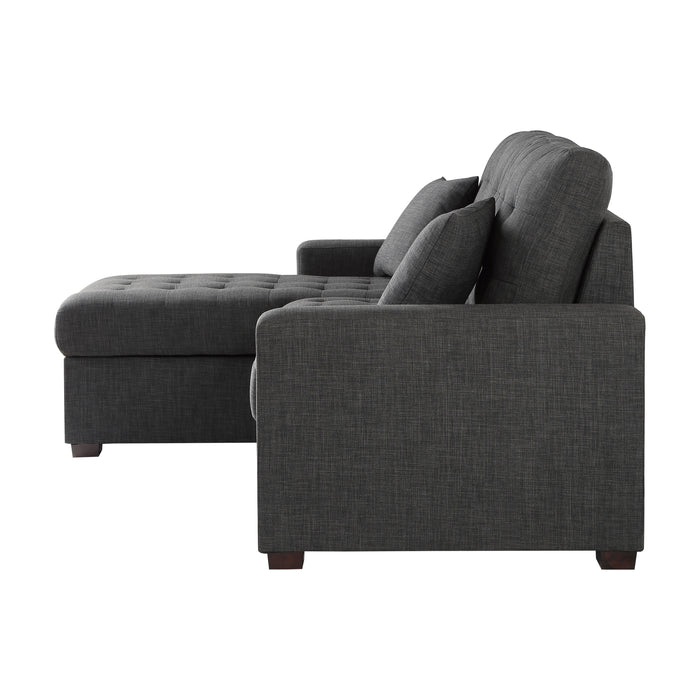 #McCafferty Sectional w/Sleeper & Storage LAF GREY