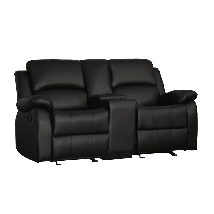 Clarkdale Recliner Loveseat BLACK VINYL