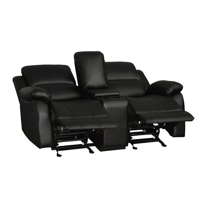 Clarkdale Recliner Loveseat BLACK VINYL