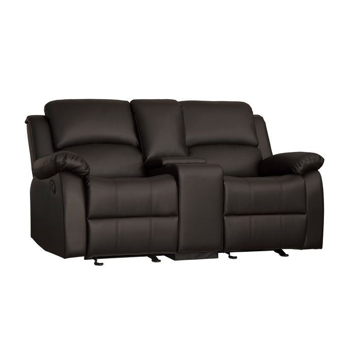 Clarkdale Recliner Loveseat DARK BROWN VINYL