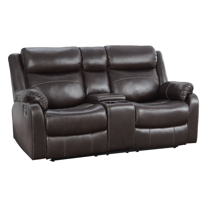 Yerba Recliner Loveseat DARK BROWN