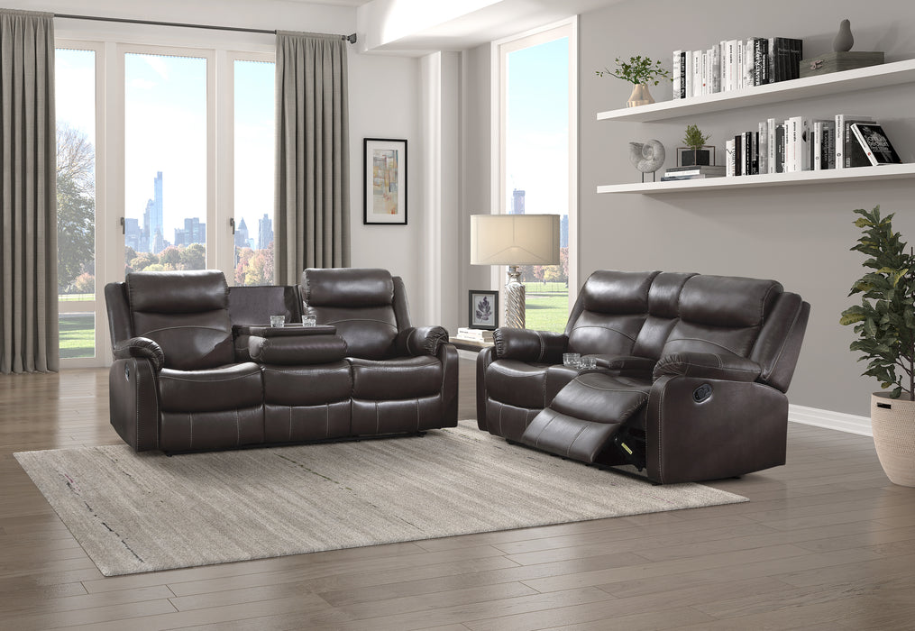 Yerba Recliner Loveseat DARK BROWN