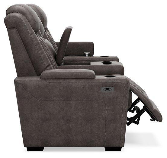 HyllMont Power Reclining Loveseat with Console