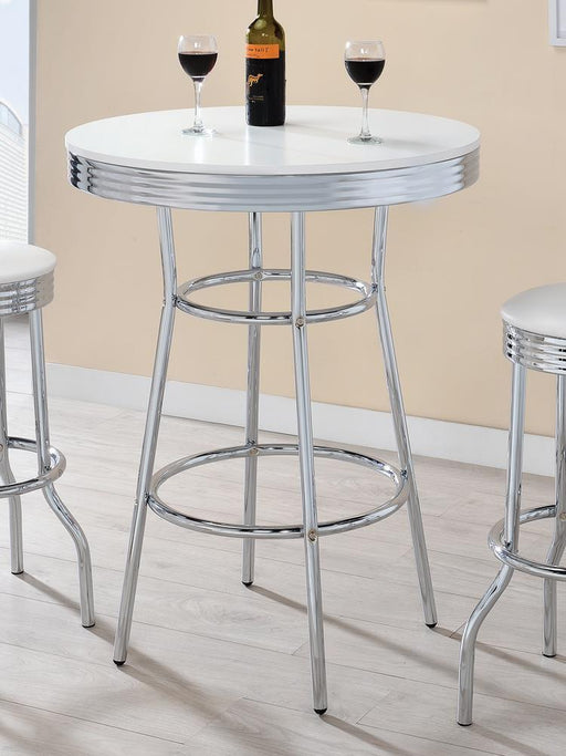 white-contemporary-round-bar-table