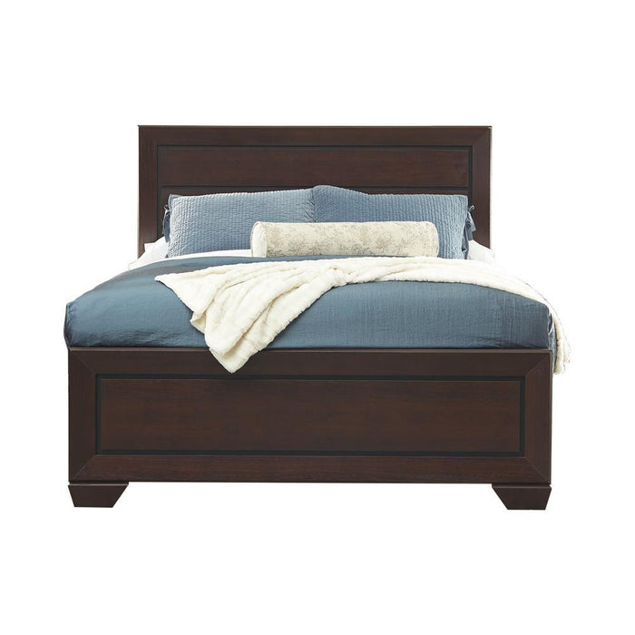 Kauffman California King Panel Bed Dark Cocoa