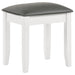 felicity-upholstered-vanity-stool-metallic-and-glossy-white