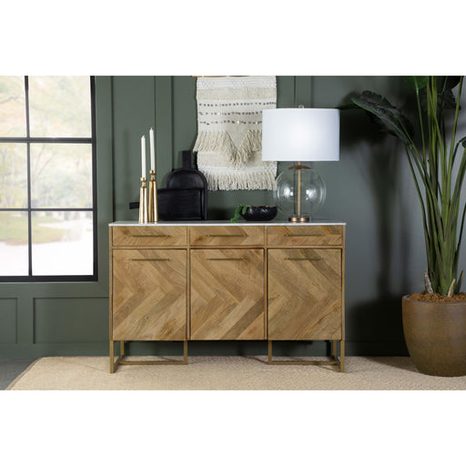 keaton-3-door-accent-cabinet-with-marble-top-natural-and-antique-gold