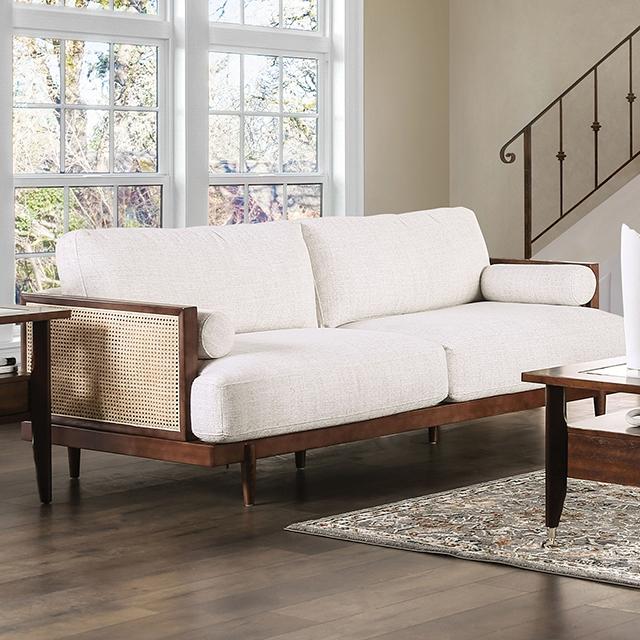 ALESUND Sofa, Beige/Light Oak, Natural & Brown