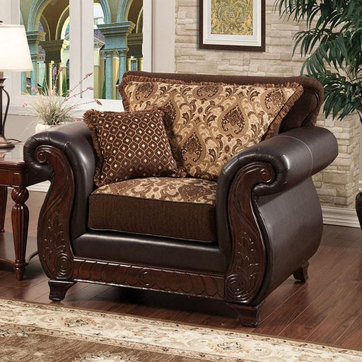 franklin-dark-browntan-chair-with-pu-in-brown