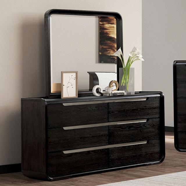 inexpensive black dresser Hassch 6 Drawer for Bedroom, Wide Chest of Drawers with Led Lights, Modern Wood Dresser with Charging Station, Closet Storage Dresser for Living Room, Hallway, Entryway unique shapes and vintage appeal of 1930s Hollywood is right here Starberry 6 Drawer Dresser in